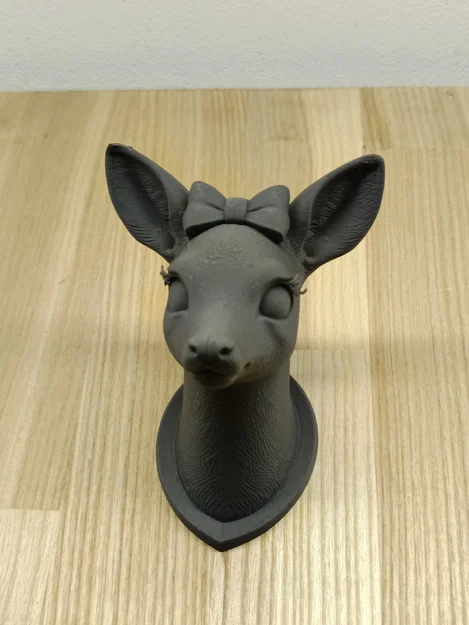 Tượng đầu nai trang trí với nơ xinh xắn - Mẫu 3D đẹp cho không gian - Image 2