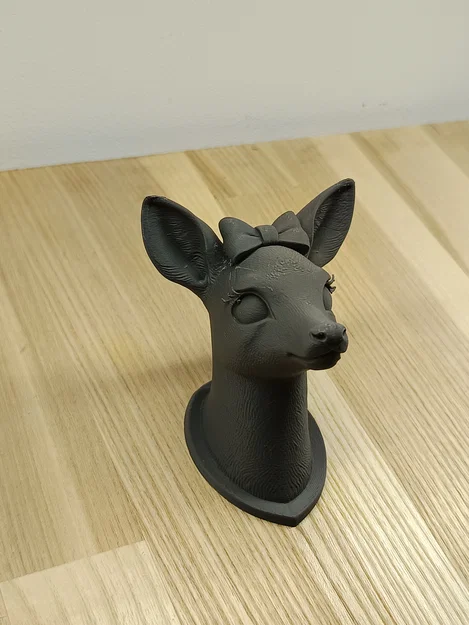 Tượng đầu nai trang trí với nơ xinh xắn - Mẫu 3D đẹp cho không gian - Image 3