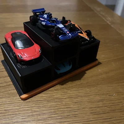 Bục nhận giải ba tầng cho xe mô hình 1/64 (Matchbox, Hot Wheels...)