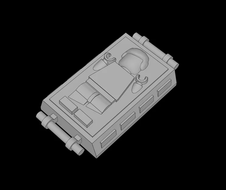 Mô hình gạch Lego 6x4 có tay cầm in 3D chi tiết - Image 1