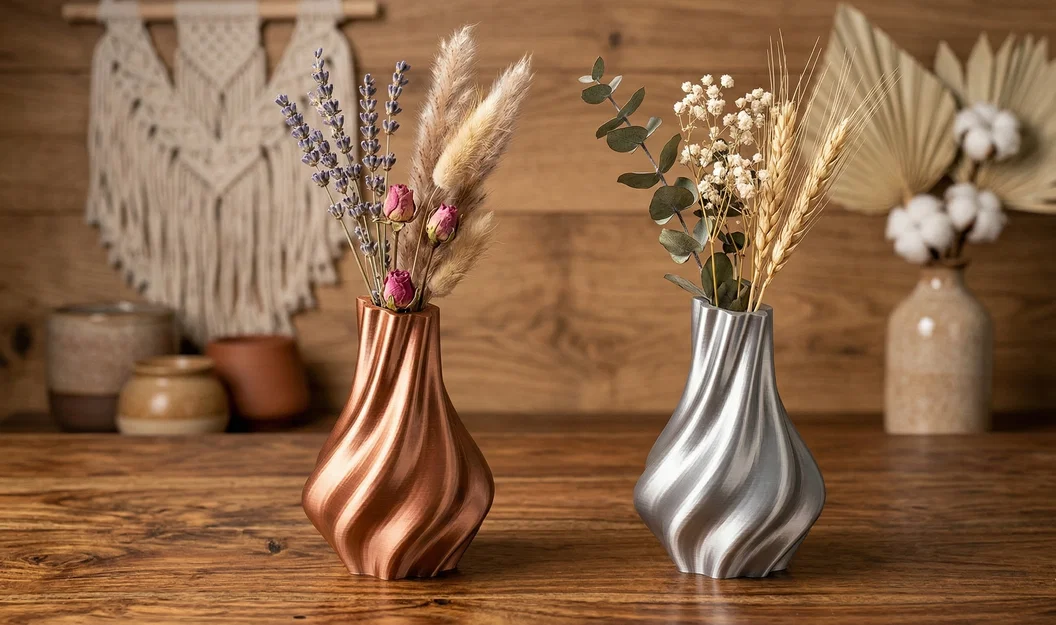 Bình Hoa Modern Twisted Metallic Boho Hiện Đại - Image 1