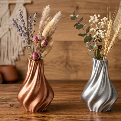 Bình Hoa Modern Twisted Metallic Boho Hiện Đại