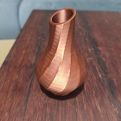 Bình hoa Modern Swirl Metallic Boho - Thiết kế 3D in hiện đại