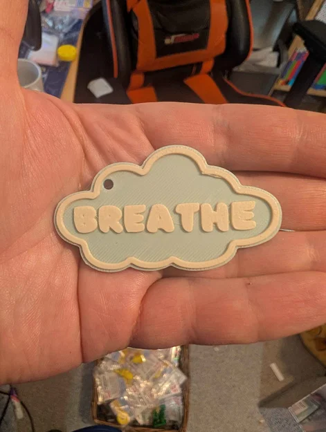 Móc khóa 3D "Breathe" - Nhắc nhở tích cực cho tâm trí - Image 1