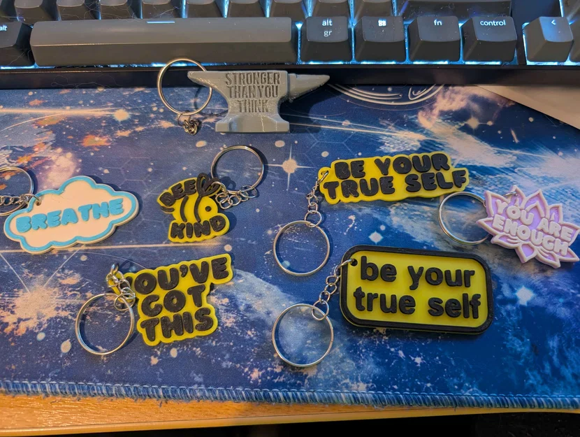 Móc khóa 3D "Breathe" - Nhắc nhở tích cực cho tâm trí - Image 2