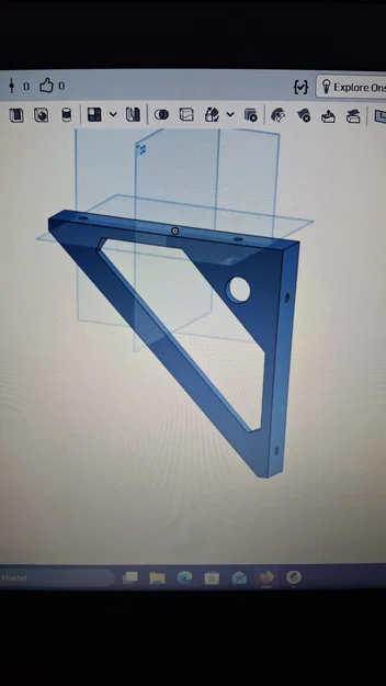 Ke đỡ kệ treo tường 180mm chắc chắn, dễ in 3D tại nhà - Image 1