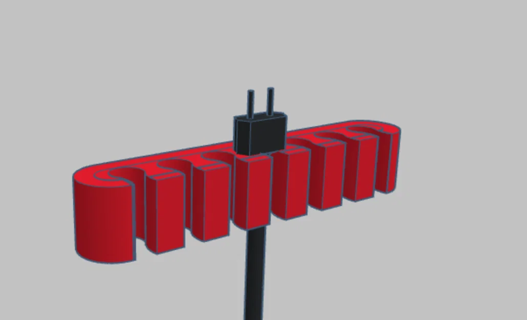 Giá đỡ dây cáp 7 khe tiện lợi – Giải pháp cho bàn làm việc gọn gàng - Image 1