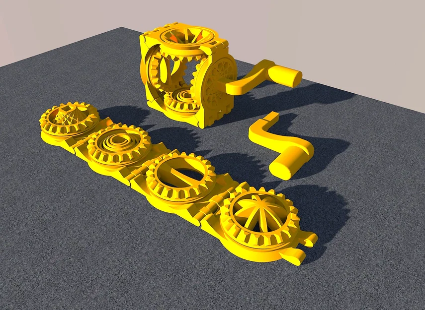 Đồ chơi bánh răng xếp gọn / Bài in test máy - Image 1