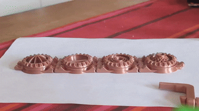 Đồ chơi bánh răng xếp gọn / Bài in test máy - Image 3