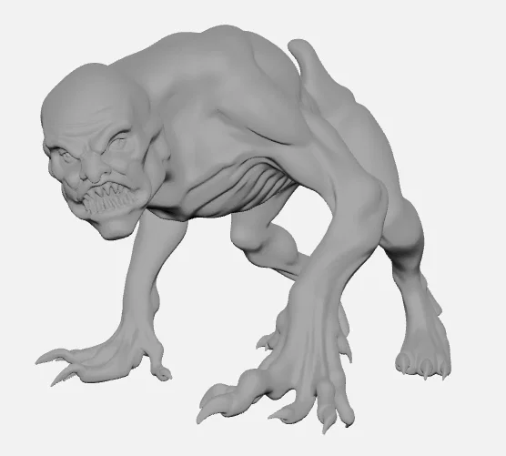 Mô hình 3D quái vật Ghoul trong Witcher 3: Wild Hunt - Image 4