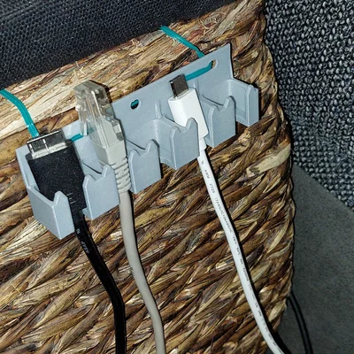 Bộ giá treo/kẹp cố định cáp USB và RJ45