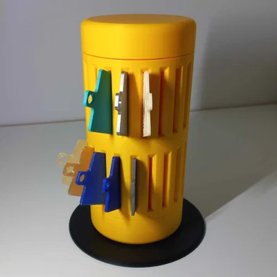 Tháp Xoay Trưng Bày Màu (Color Swatch Carousel Tower - Thiết kế Modular/Fusion360)
