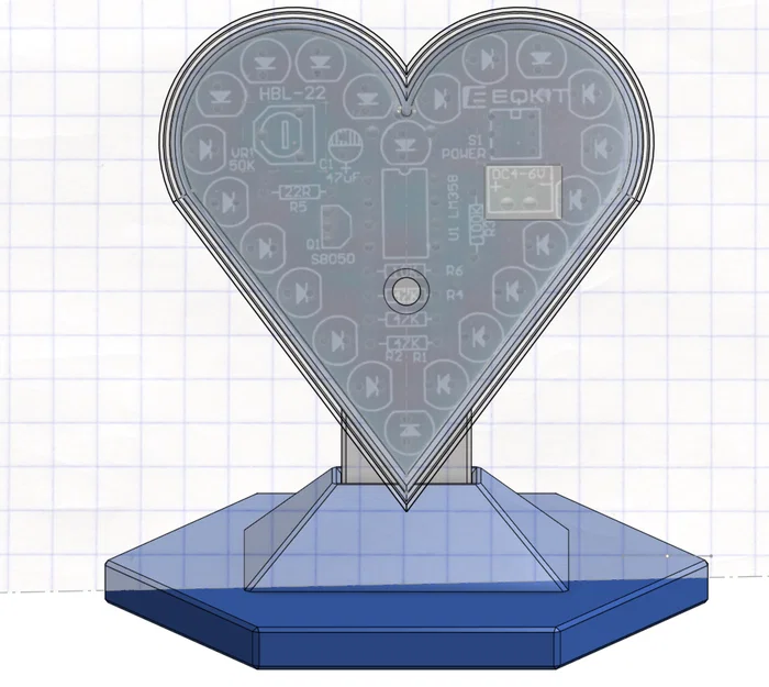 Giá đỡ đơn giản cho bộ kit LED trái tim tự lắp ráp - Image 4
