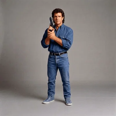 Mô hình 3D nhân vật Lethal Weapon (Riggs & Murtaugh) năm 1987