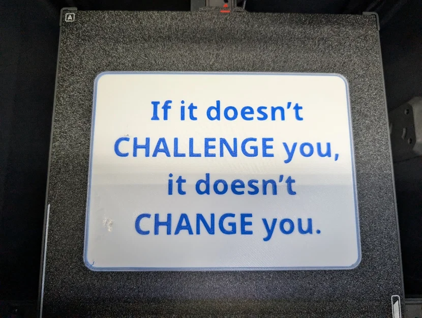 Bảng hiệu truyền cảm hứng 3D Challenge for Change (file in 3D) - Image 1