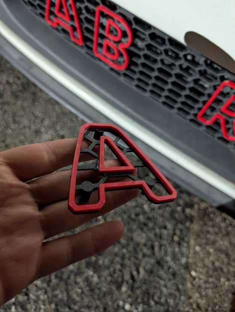 Chữ gắn lưới tản nhiệt ABARTH cho xe Fiat 500 bản Mỹ - Image 3