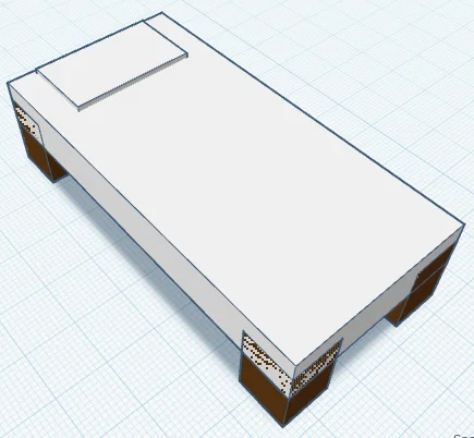 Mô hình giường ngủ phong cách Minecraft in 3D cực chất - Image 1