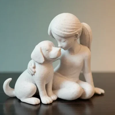 Gentle Bond – Mô hình cô bé và chú chó