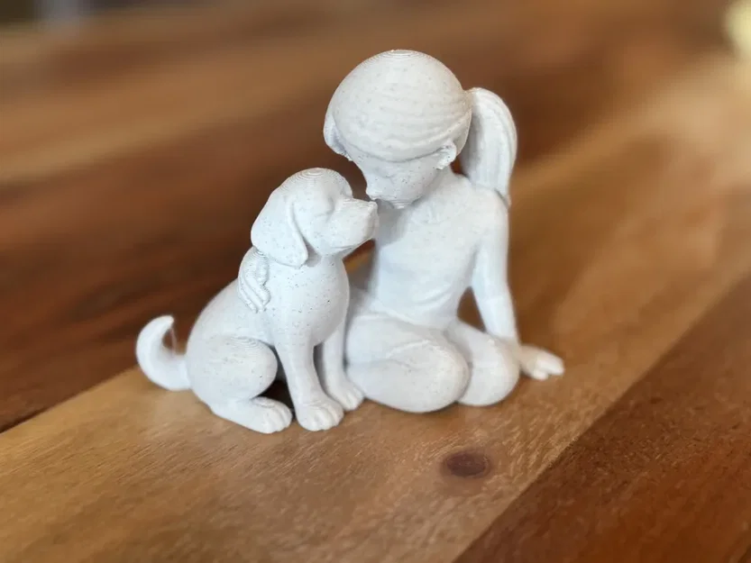 Gentle Bond – Mô hình cô bé và chú chó - Image 2