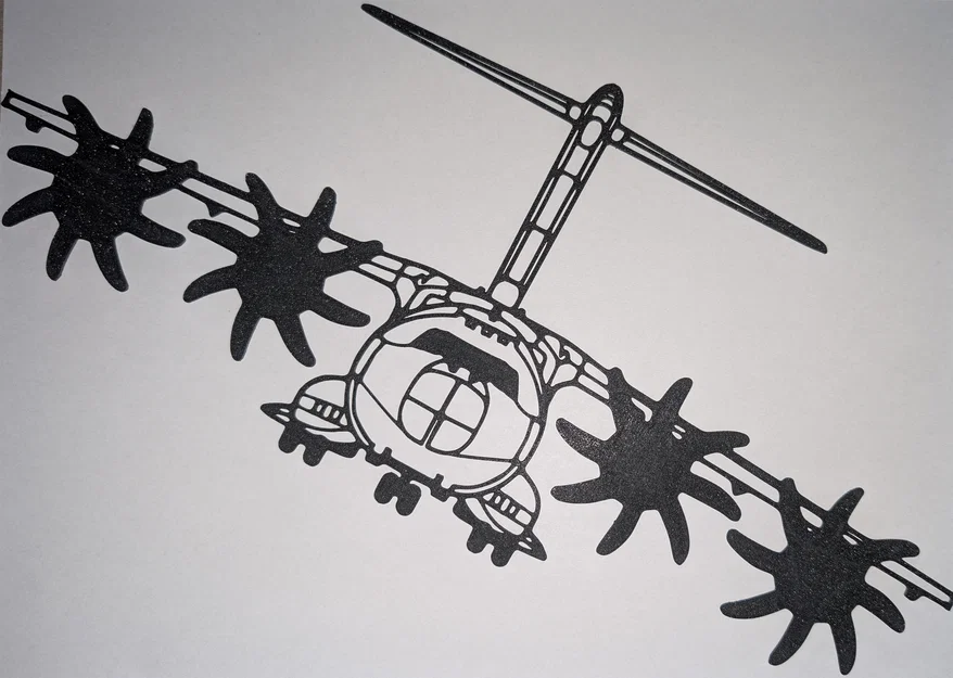 Mô hình treo tường máy bay quân sự Airbus A400M in 3D - Image 1