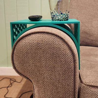 Khay Để Tay Vịn Sofa Họa Tiết Hexa