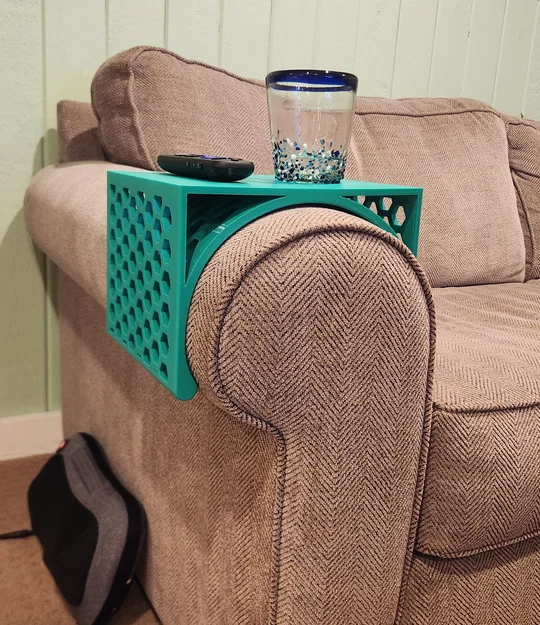 Khay Để Tay Vịn Sofa Họa Tiết Hexa - Image 2