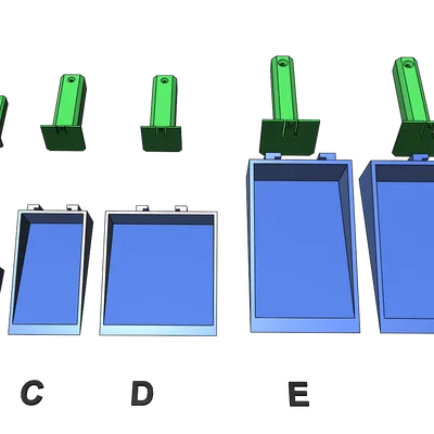 Bộ sưu tập xẻng xúc (Scoop) đa năng 6 kích thước - In 3D không support