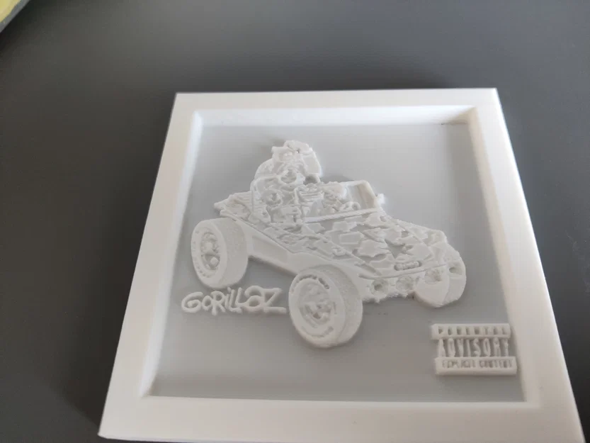 Tranh in 3D Lithophane bìa album Gorillaz độc đáo cho fan - Image 2