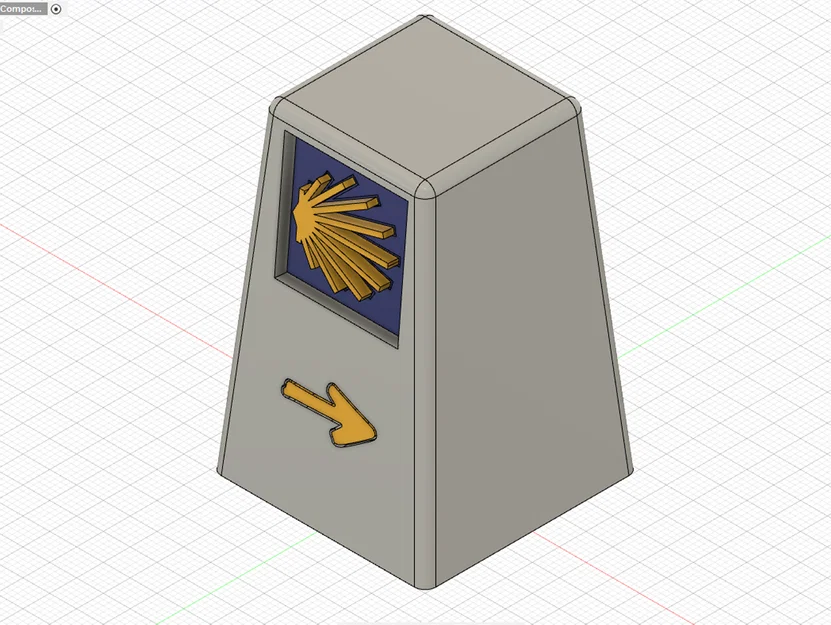 Mô hình 3D cột mốc đường hành hương Santiago De Compostela - Image 1