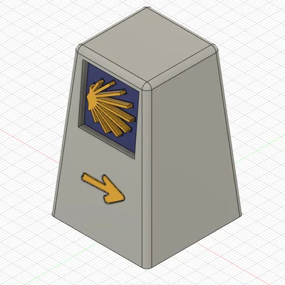 Mô hình 3D cột mốc đường hành hương Santiago De Compostela
