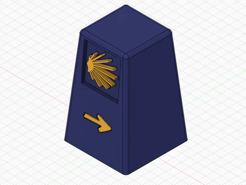 Mô hình 3D cột mốc đường hành hương Santiago De Compostela - Image 2