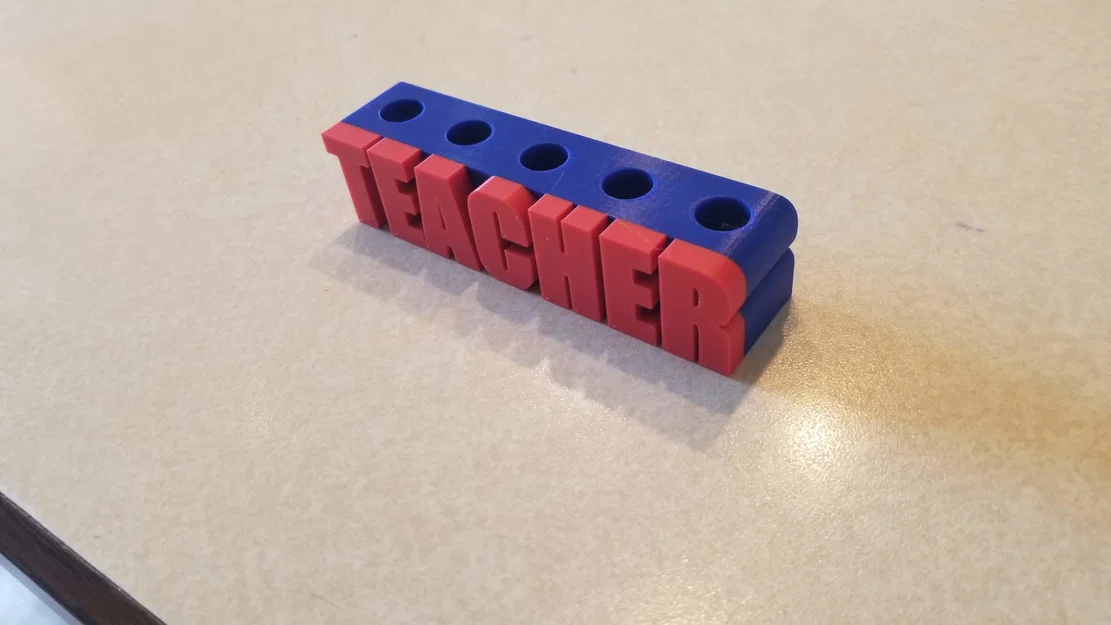 Mẫu giá cắm bút Teacher Pen Holder in 3D dành tặng thầy cô giáo - Image 1