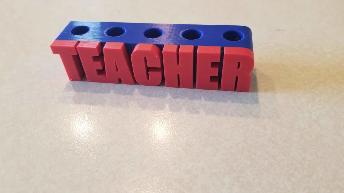 Mẫu giá cắm bút Teacher Pen Holder in 3D dành tặng thầy cô giáo - Image 2