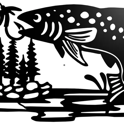 Tranh treo tường nghệ thuật hình cá Fly Fishing cho người đam mê câu cá