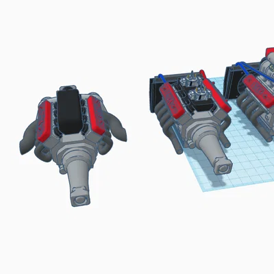 Mô hình động cơ V8 (V8 Engine) - Đồ chơi trang trí in 3D cực ngầu