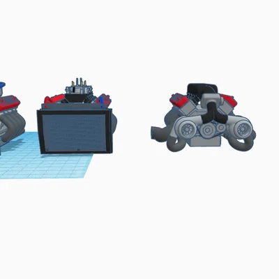 Mô hình động cơ V8 (V8 Engine) - Đồ chơi trang trí in 3D cực ngầu