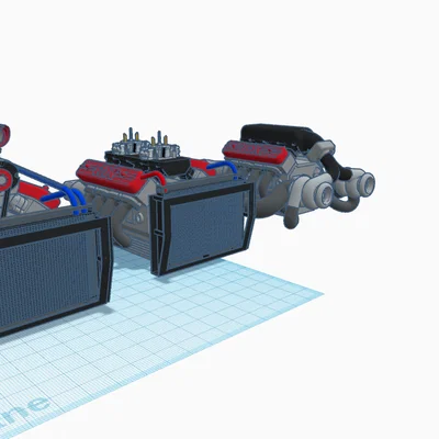 Mô hình động cơ V8 (V8 Engine) - Đồ chơi trang trí in 3D cực ngầu