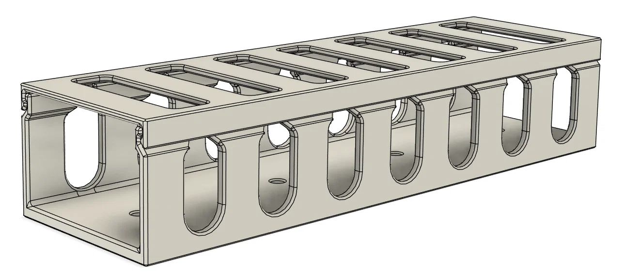 Máng đi dây cáp (Cable Raceway) - tùy chỉnh kích thước, có lược và lỗ bắt vít - Image 1
