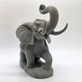 Tượng voi 3D có kết cấu chân thực với dáng đứng oai phong - Thumbnail 3