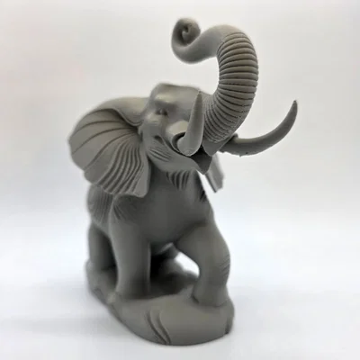 Tượng voi 3D có kết cấu chân thực với dáng đứng oai phong