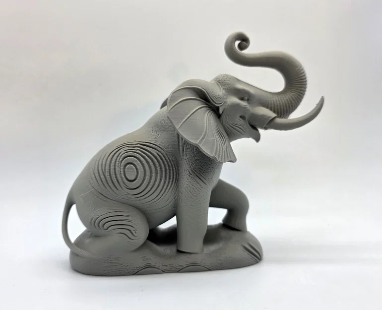 Tượng voi 3D có kết cấu chân thực với dáng đứng oai phong - Image 4