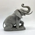Tượng voi 3D có kết cấu chân thực với dáng đứng oai phong - Thumbnail 4