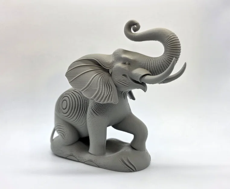 Tượng voi 3D có kết cấu chân thực với dáng đứng oai phong - Image 5