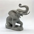 Tượng voi 3D có kết cấu chân thực với dáng đứng oai phong - Thumbnail 5