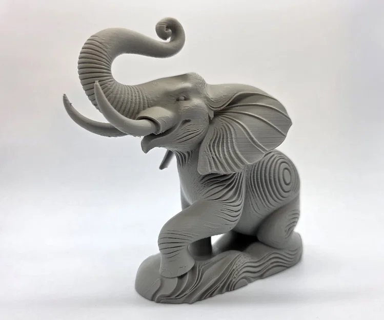 Tượng voi 3D có kết cấu chân thực với dáng đứng oai phong - Image 6