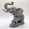 Tượng voi 3D có kết cấu chân thực với dáng đứng oai phong - Thumbnail 6