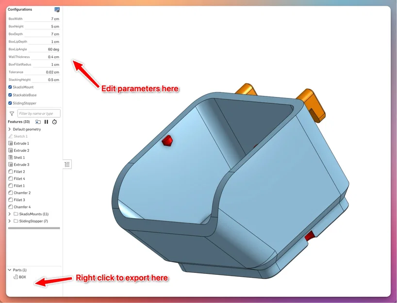 Stackable Bin - Thùng lưu trữ đa năng tùy biến (Parametric) - Image 4