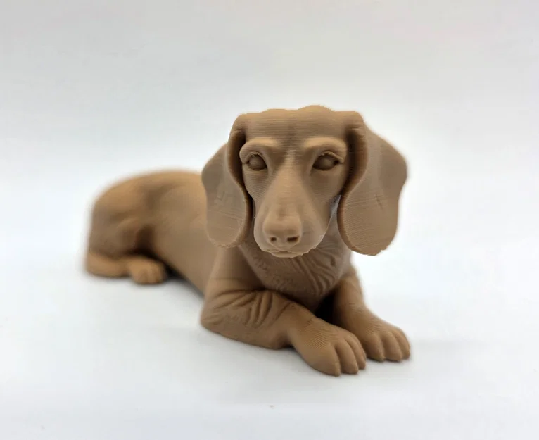 Tượng chó Dachshund lông ngắn đang nằm - Image 2