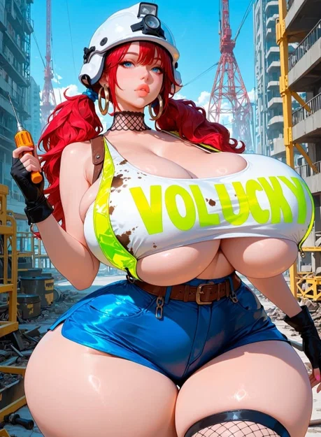 Mô hình nhân vật nữ công nhân phong cách Anime 3D (Mujer obrera) - Image 2
