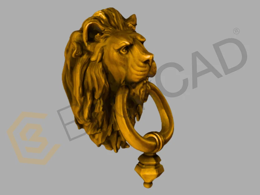 Tay Nắm Cửa Đầu Sư Tử - Lion’s Head Door Knocker - Image 1